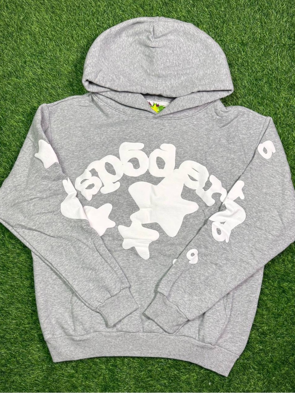 Grey Beluga Sp5der Hoodie